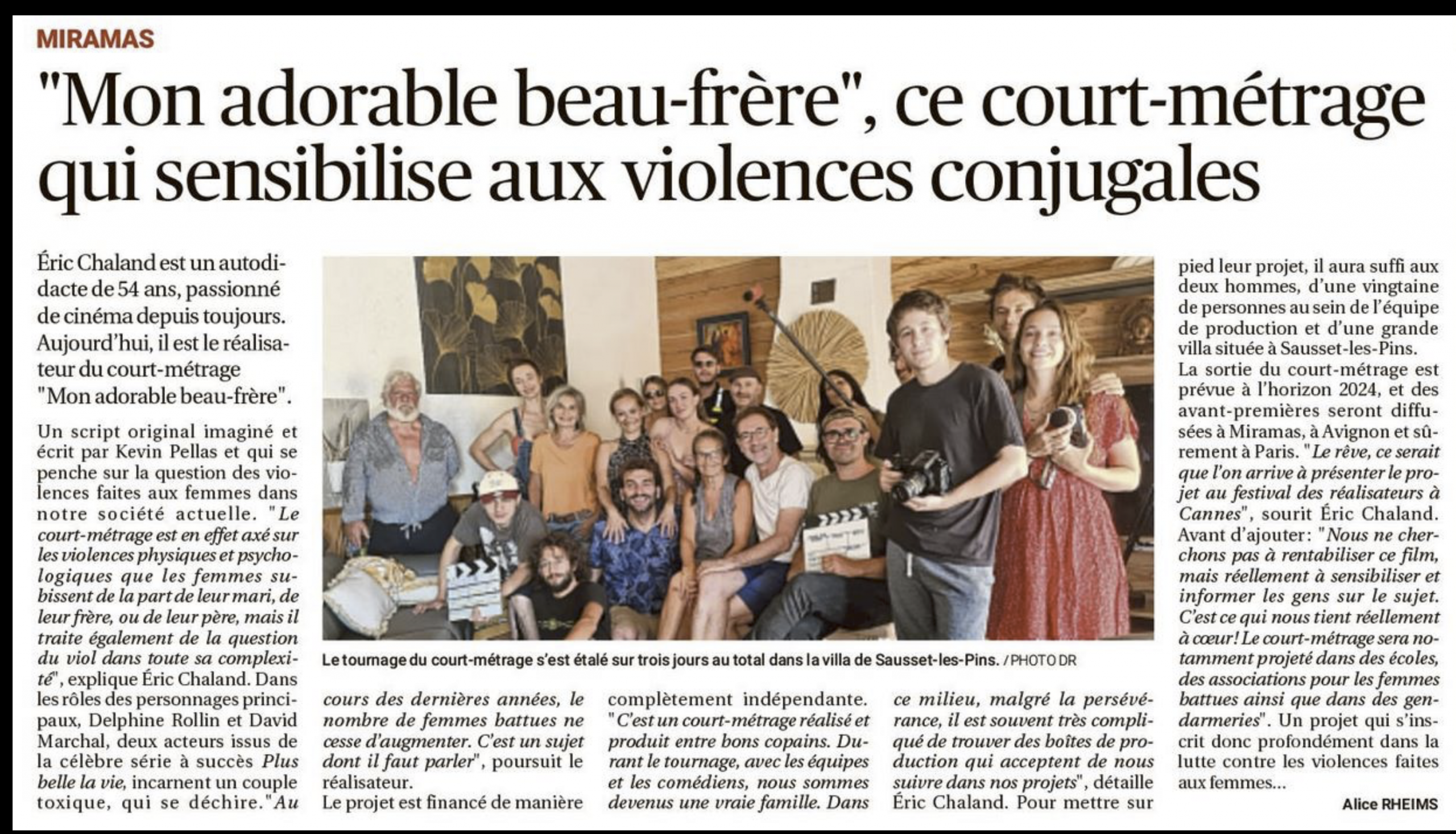 Journal La Provence — Mon adorable beau-frère (vignette)